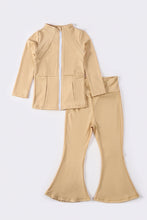 Khaki active girl bootcut pants set - ARIA KIDS