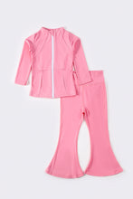 Pink active girl bootcut pants set - ARIA KIDS