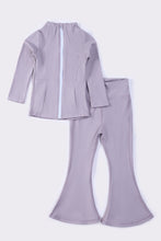 Grey girl active flare pants set - ARIA KIDS