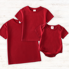 Maroon blank basic t-shirt Adult Kids and baby bubble - ARIA KIDS