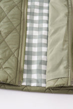 Green quilted coat - ARIA KIDS
