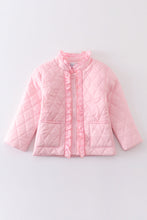 Pink ruffle quilted coat - ARIA KIDS