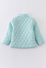 Mint ruffle quilted coat - ARIA KIDS