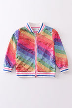 Rainbow sequin bomber jacket - ARIA KIDS
