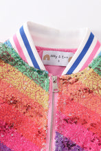 Rainbow sequin bomber jacket - ARIA KIDS