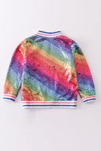 Rainbow sequin bomber jacket - ARIA KIDS