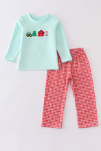 Green farm french knot boy set - ARIA KIDS