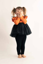Orange "HOCUS POCUS" ruffle girl set - ARIA KIDS