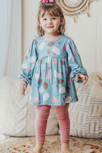 Blue pumpkin print girl set - ARIA KIDS