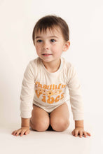 Grey "thankful vibes" baby romper - ARIA KIDS