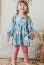 Blue pumpkin print girl set - ARIA KIDS