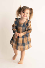Plaid ruffle girl dress