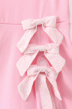 Pink Performance Bow Sash Scalloped Dress - ARIA KIDS