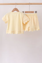 Lemon Scalloped Short Set - ARIA KIDS