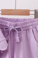 Lavender scalloped mom&me shorts set - ARIA KIDS