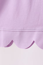 Lavender scalloped mom&me shorts set - ARIA KIDS