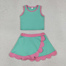 Mint Performance Scalloped Skorts Set