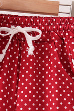 Red polka dot pocket ruffle pants set