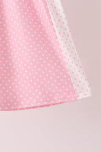 Pink polka dot pocket ruffle pants set