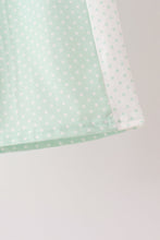Green polka dot pocket ruffle pants set
