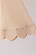 Khaki scalloped active pants set - ARIA KIDS
