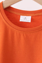Orange scalloped active pants set