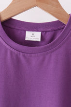 Purple sclloped active pants set