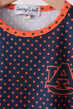 Navy Auburn dot pants set