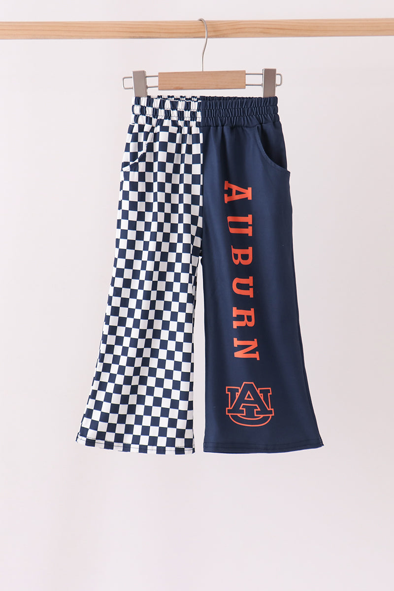Navy Auburn checkered pants - ARIA KIDS