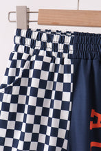 Navy Auburn checkered pants - ARIA KIDS