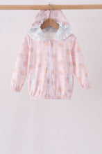 Pink pumpkin print ruffle coat - ARIA KIDS