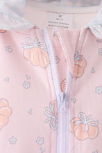 Pink pumpkin print ruffle coat - ARIA KIDS