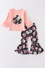Floral print pumpkin applique girl set - ARIA KIDS