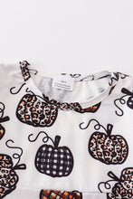 Leopard pumpkin print girl dress - ARIA KIDS