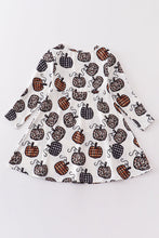 Leopard pumpkin print girl dress - ARIA KIDS