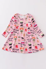 Pink halloween print dress - ARIA KIDS
