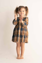 Plaid ruffle girl dress