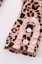 Pink leopard turkey applique girl set - ARIA KIDS
