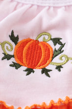 Orange plaid pumpkin embroidery dress - ARIA KIDS