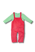 Red green stripe santa corduroy baby jonjon set - ARIA KIDS