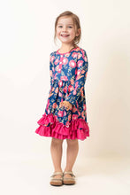 Rose floral print ruffle dress - ARIA KIDS