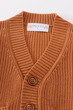 Khaki pocket cardigan sweater