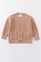 Coffee pocket cardigan sweater