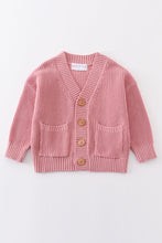 Pink pocket cardigan sweater - ARIA KIDS