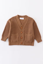 Mocha pocket cardigan sweater - ARIA KIDS