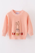 Coral hand-embroidery bunny pullover sweater - ARIA KIDS