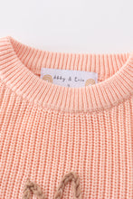 Coral hand-embroidery bunny pullover sweater - ARIA KIDS