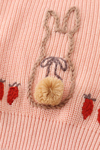 Coral hand-embroidery bunny pullover sweater - ARIA KIDS