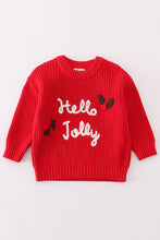 Maroon hello jolly hand-embroidery jumper sweater - ARIA KIDS