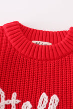 Maroon hello jolly hand-embroidery jumper sweater - ARIA KIDS